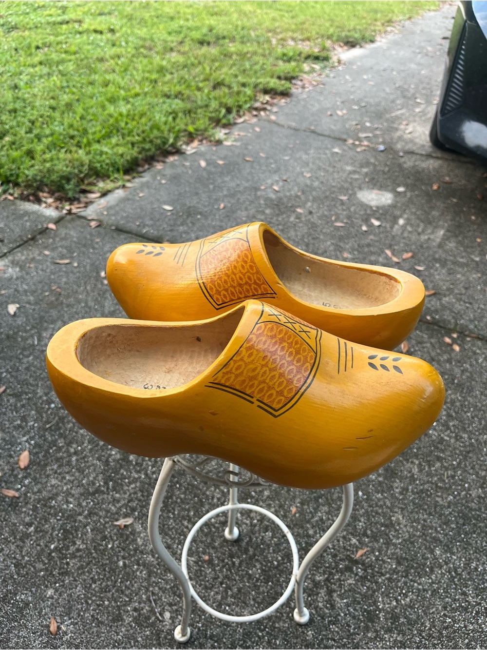 Vintage traditional hand painted Dutch Wood wooden clogs klompen 25 - 39 - 9